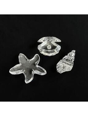 Swarovski Crystal Maritime Trio Starfish Shell Clam Pearl Figurines  - 10240